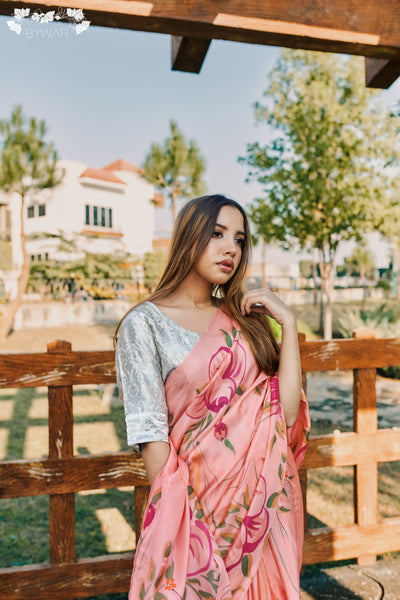 Alluring Tea Pink Sari