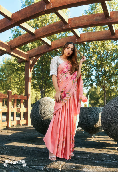 Alluring Tea Pink Sari