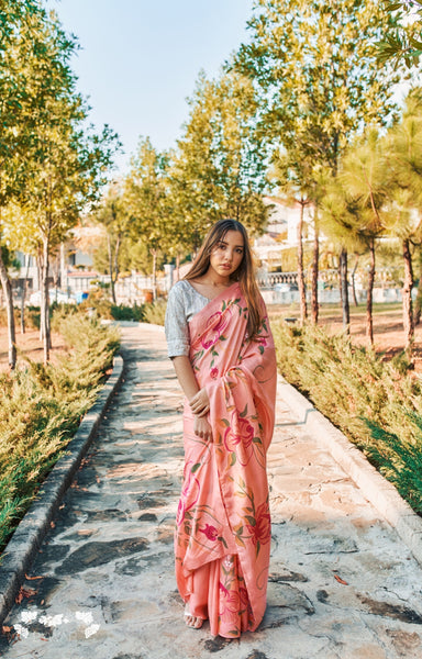 Alluring Tea Pink Sari