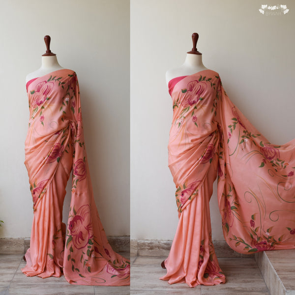 Alluring Tea Pink Sari