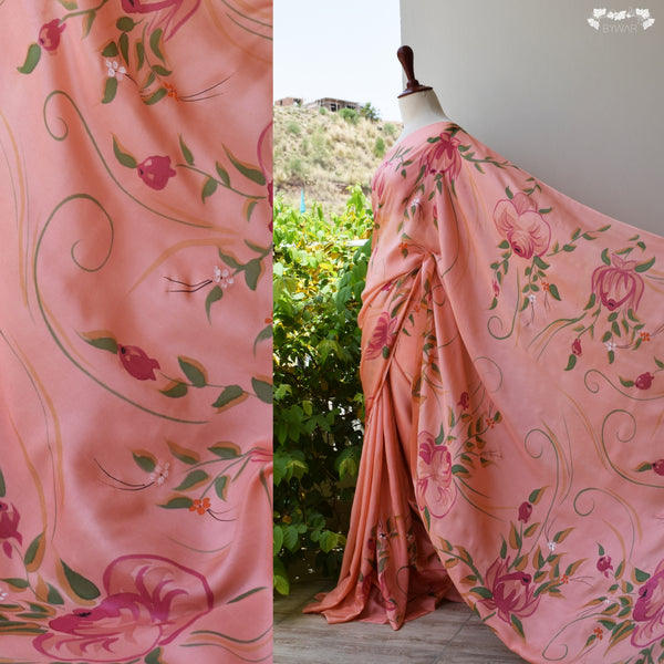 Alluring Tea Pink Sari