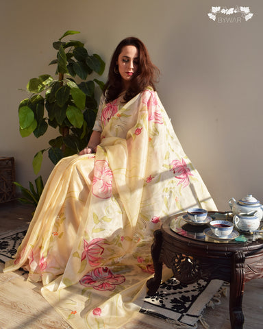 Alluring Beige Sari