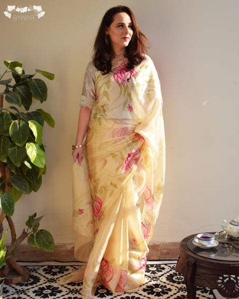 Alluring Beige Sari