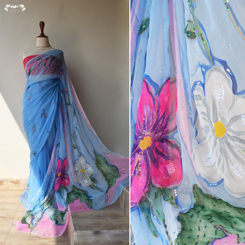 Rainbow Shimmer Sari